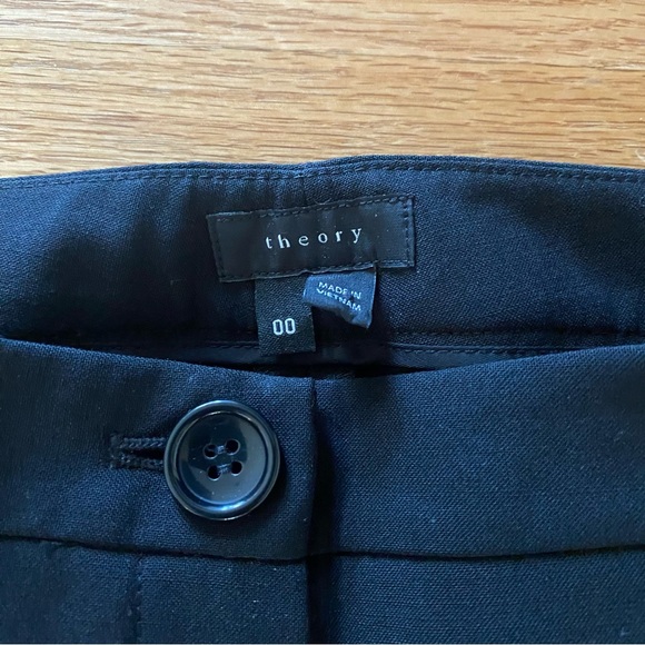 Theory Rosel Sevona Tailor Slim Pants in Black - Picture 2 of 4